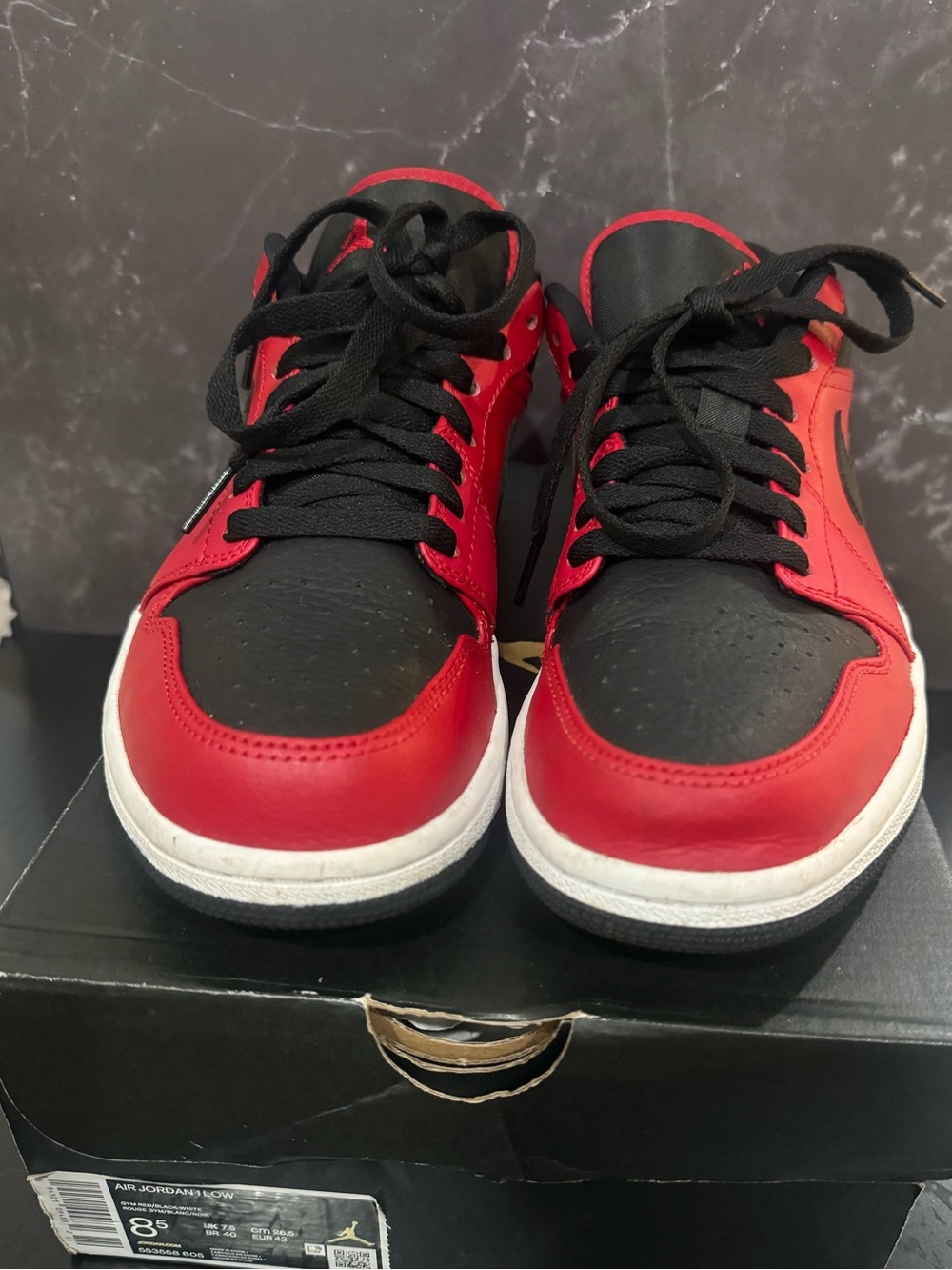 Nike Air Jordan Low-Top Sneakers - Red and Black - Picture 8 of 9